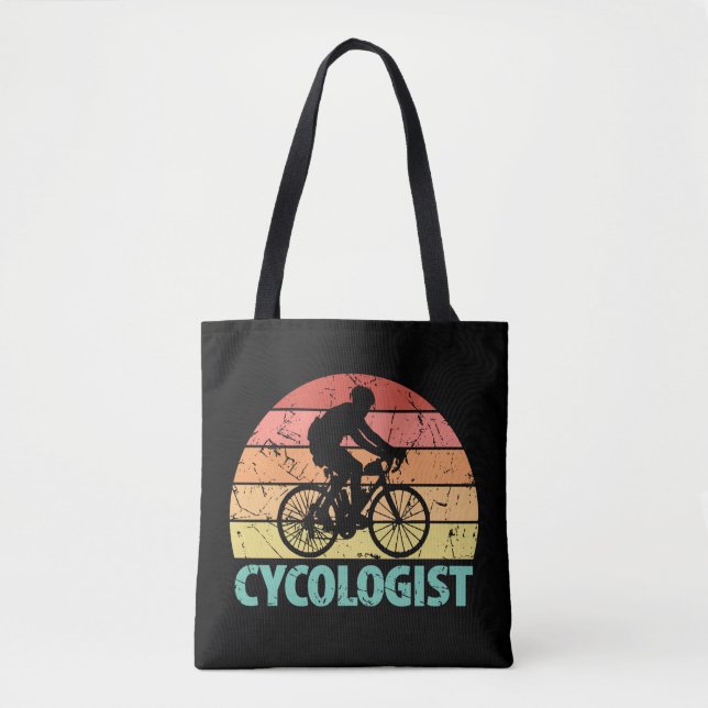 Tote Bag Cycologiste Funny Cycling (Devant)