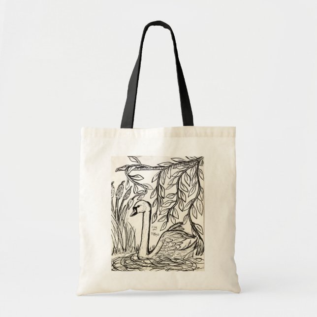 Tote Bag Cygne de Serenity Fourre-tout (Devant)