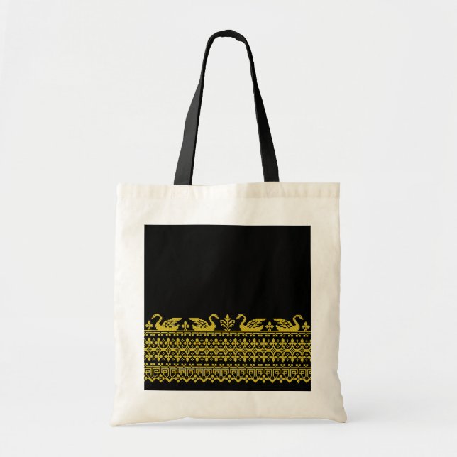 Tote Bag Cygnes en or (Devant)