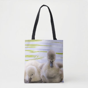 Tote Bag Cygnets flous - fourre-tout