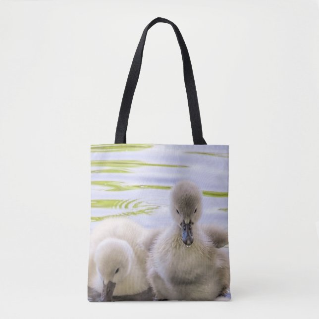 Tote Bag Cygnets flous - fourre-tout (Devant)