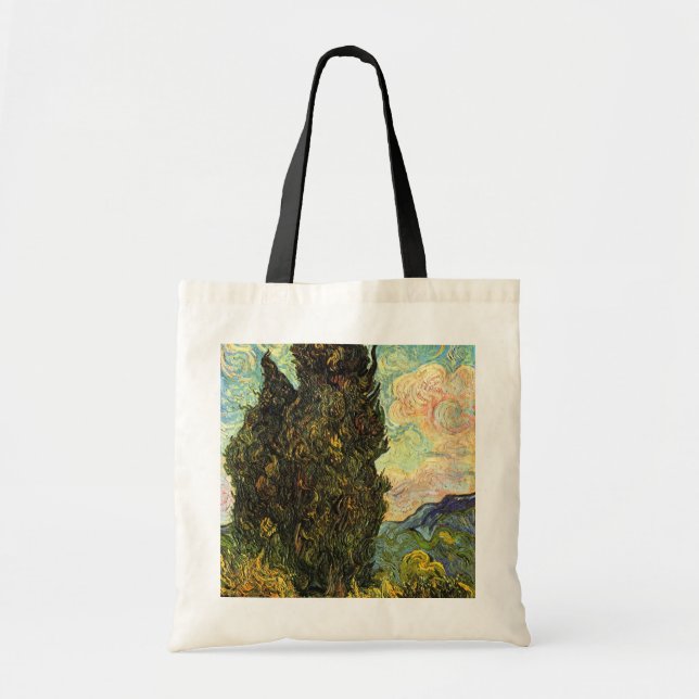 Tote Bag Cyprès par Vincent van Gogh (Devant)
