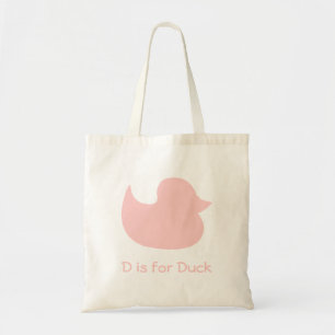 Tote Bag D est pour Duck en rose