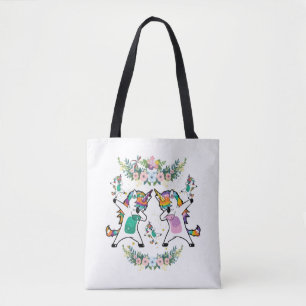Tote Bag Dabbing Famille Unicorn