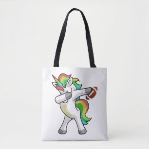 Tote Bag Dabbing Unicorn Football Dancing Dab Cadeau