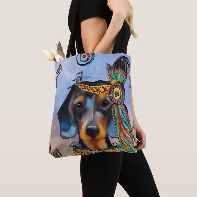 TOTE BAG DACHSHUND   (De près)
