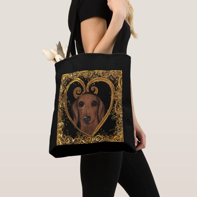 TOTE BAG DACHSHUND   (De près)