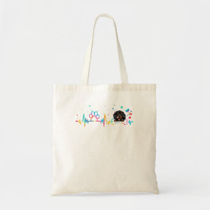Tote Bag Dachshund Dachshund Dog Heartbeat Funny Dog Lovers