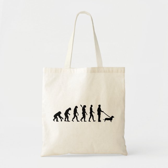Tote Bag Dachshund de l'évolution (Devant)