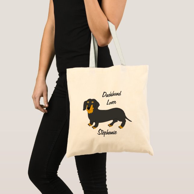 Tote Bag Dachshund Design personnalisé (Devant (produit))