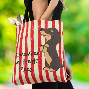 Tote Bag Dachshund Drôle Se Souvenir De Mes Friandises Rayu