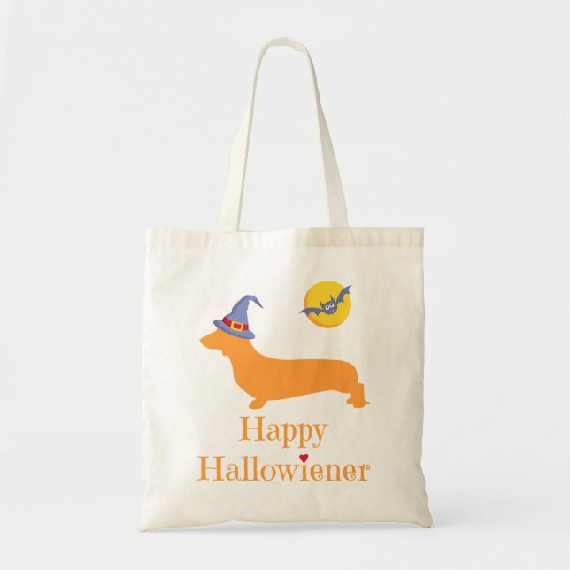 Tote Bag Dachshund Halloween cadeau Drôle Wiener Chien (Devant)