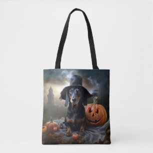Tote Bag Dachshund Halloween effroi