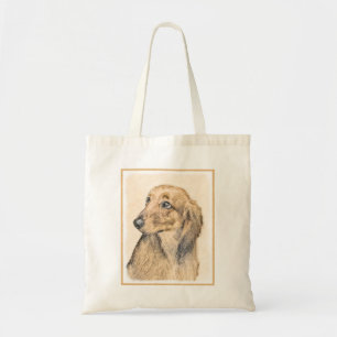 Tote Bag Dachshund (Longhaerien) Peinture - Art Chien origi