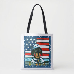 Tote Bag Dachshund Marine