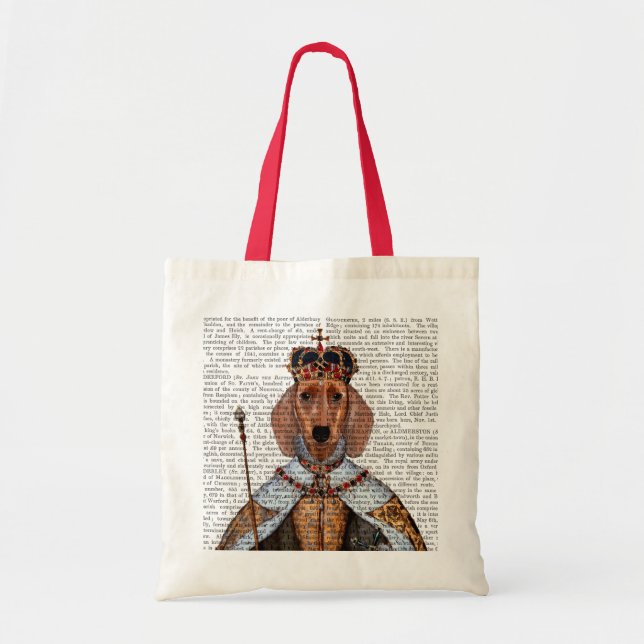 Tote Bag Dachshund Queen 2 (Devant)