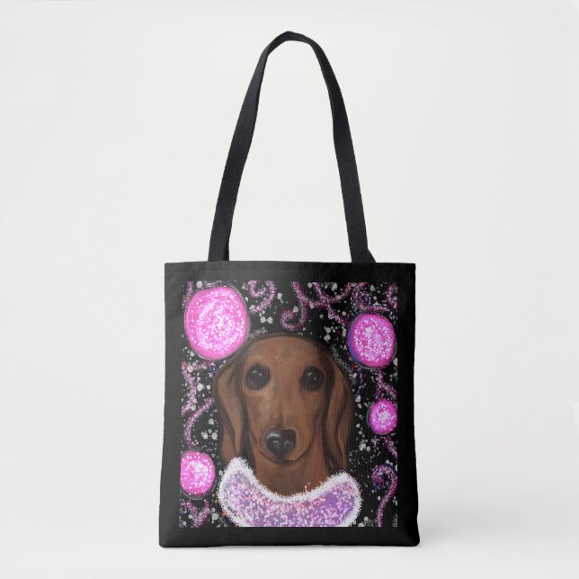 Tote Bag Dachshund rouge         (Devant)