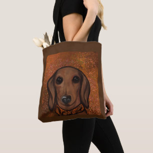 Tote Bag Dachshund rouge