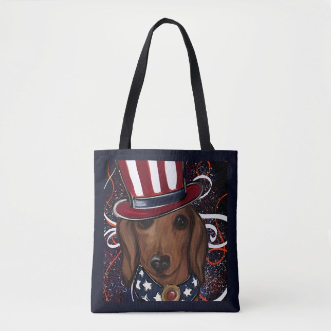 Tote Bag Dachshund rouge         (Devant)