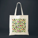 Tote Bag Dachshunds En Promenade Dans Le Parc<br><div class="desc">De jolis dachshunds en pull sur une promenade dans le parc. Couleur arrière - plan personnalisable.</div>