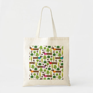 Tote Bag Dachshunds En Promenade Dans Le Parc