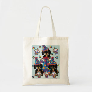 Tote Bag Dachshunds noir et feu