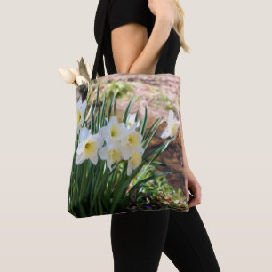 Tote Bag Daffodiles Blanches De Brook Peinture À L'Huile