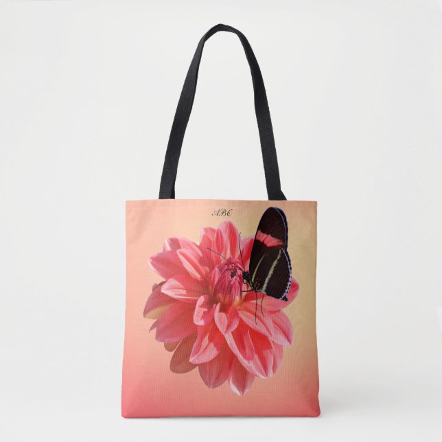 Tote Bag Dahlia de "nénuphar" avec l'épaule Fourre-tout de (Devant)