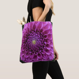 Tote Bag Dahlia Fleur de Ballon Violet