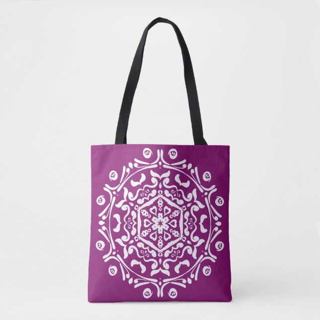 Tote Bag Dahlia Mandala (Devant)