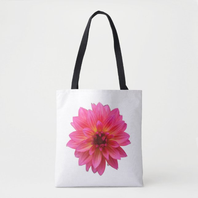 Tote Bag Dahlia Rose Vibrant (Devant)