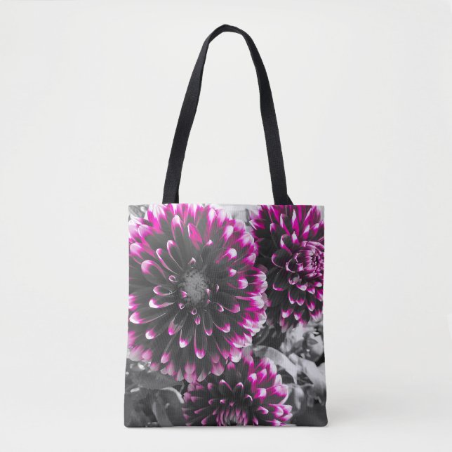 Tote Bag Dahlias Georgine fourre-tout (Devant)