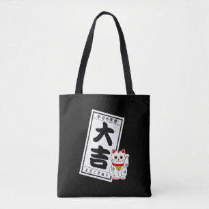 Tote Bag DAIKICHI (Grande fortune) et Chat Blanc