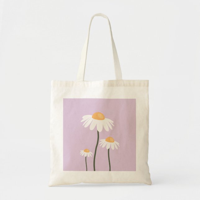 Tote Bag Daisies Fleurs Lavande Floral (Devant)