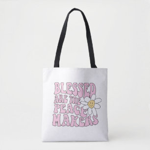 Tote Bag Daisy et les artisans de la paix Slogan