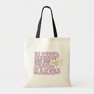 Tote Bag Daisy et les artisans de la paix Slogan