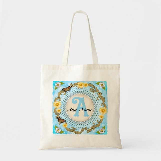 Tote Bag Daisy Jaune Monogramme  (Devant)