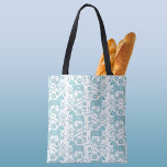 Tote Bag Dala suédois Cheval traditionnel Folk Art Turquois<br><div class="desc">Un joli motif traditionnel suédois Dala Horse en vert turquoise et blanc.</div>