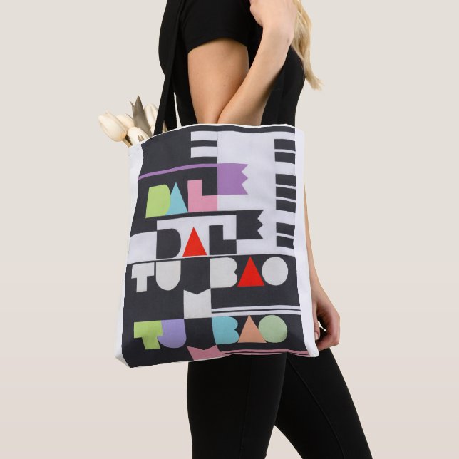 Tote Bag Dale Tumbao Papier Collage Fourre-tout (De près)