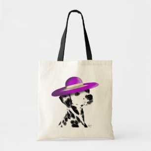 Tote Bag Dalmatien Avec Casquette Violet Large Brimé