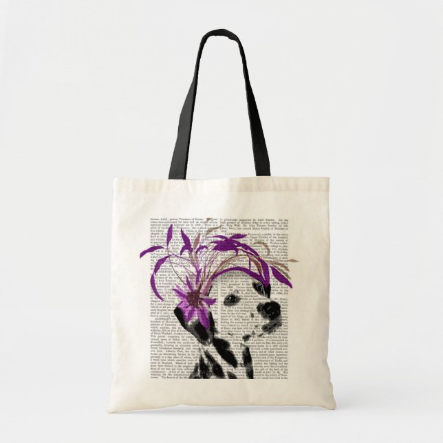 Tote Bag Dalmatien Avec Fascinateur Violet (Devant)