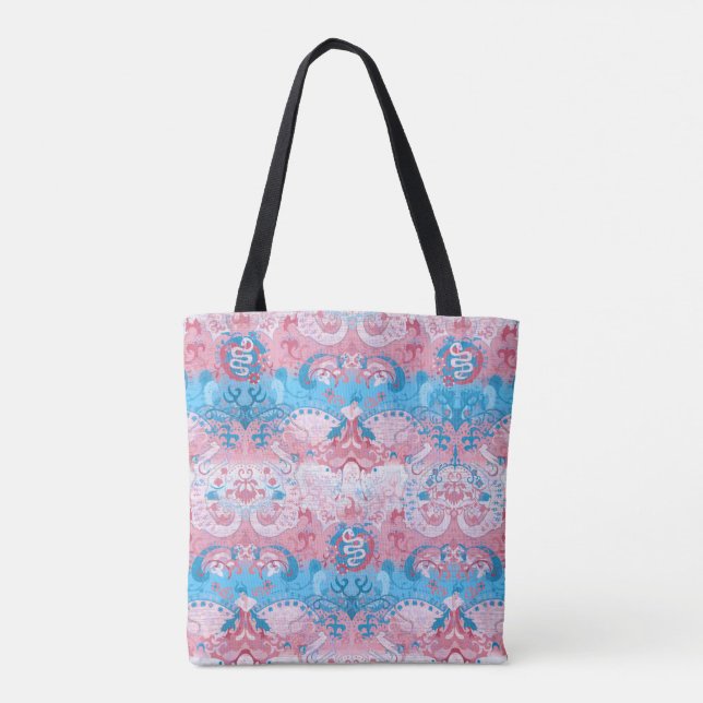 Tote Bag Damas de dragon transgenre - Couleur de drapeau de (Dos)