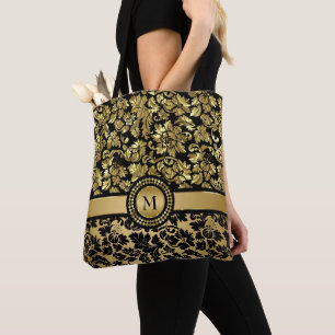 Tote Bag Damas Noir Et Or