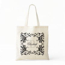 Damassé noire de monogramme