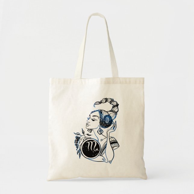 Tote Bag Dame Art déco Scorpio (Devant)