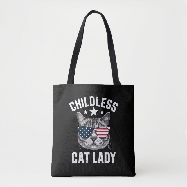 Tote Bag Dame au Chat sans Enfants 2024  (Devant)