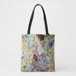 Tote Bag Dame avec un ventilateur, Gustav Klimt