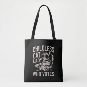 Tote Bag Dame Chienne sans Enfants Vote Élection 2024 Kamal