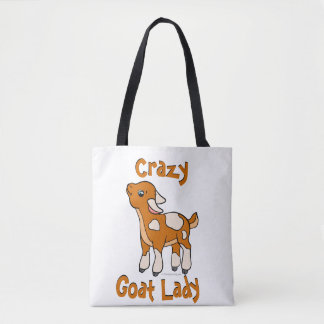 Tote Bag DAME DE CHÈVRE CRAZY | par TotallyGoatally™