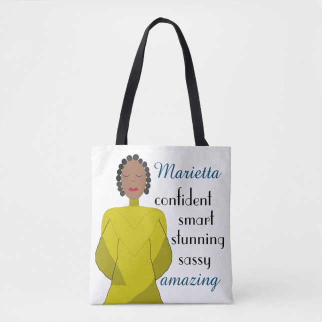Tote Bag Dame de la mode - Afro-Américain (Devant)
